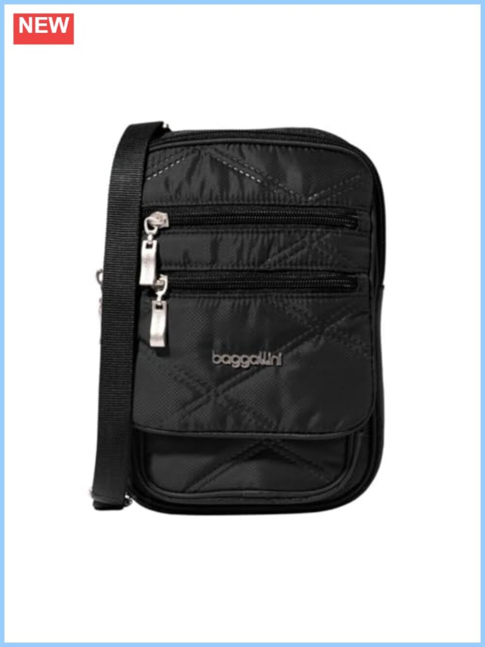 Small Lightweight Travel Crossbody Bag RFID Hands-Free Adjustable Strap